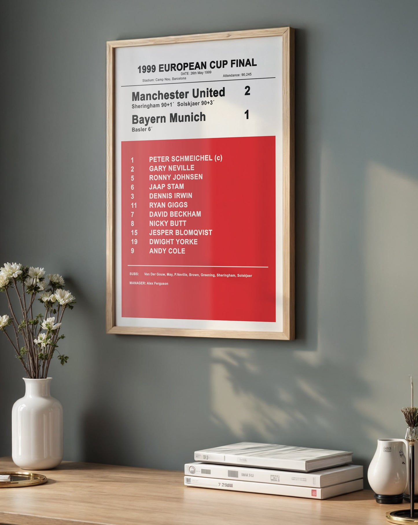 1999 Champions League Final Manchester United Prints