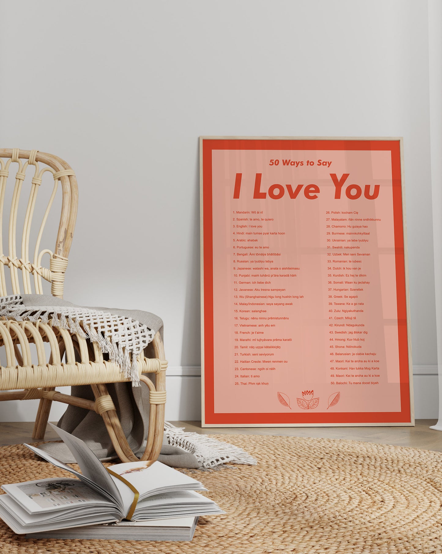 50 Ways to Say I Love You Print