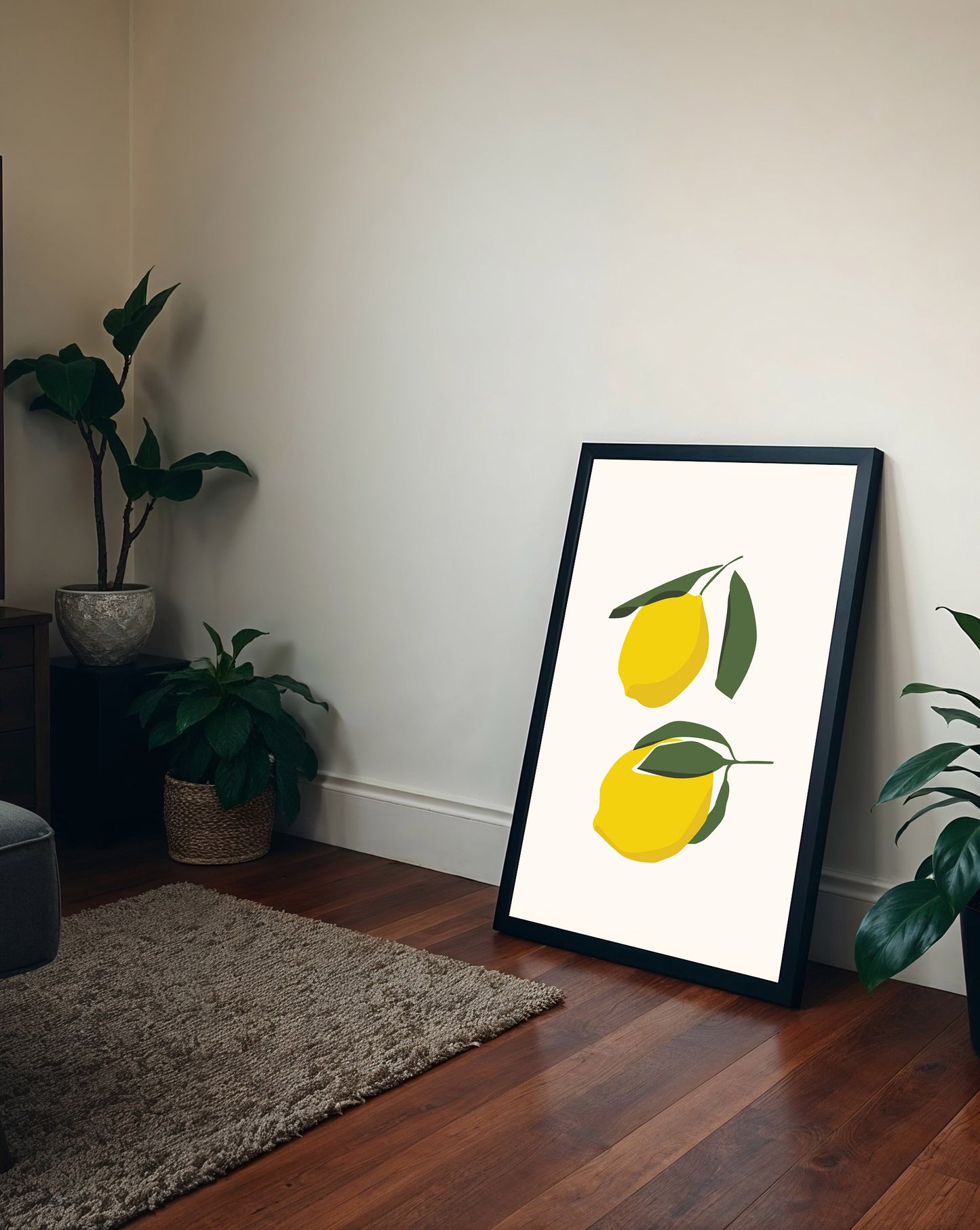 Abstract Lemon Poster