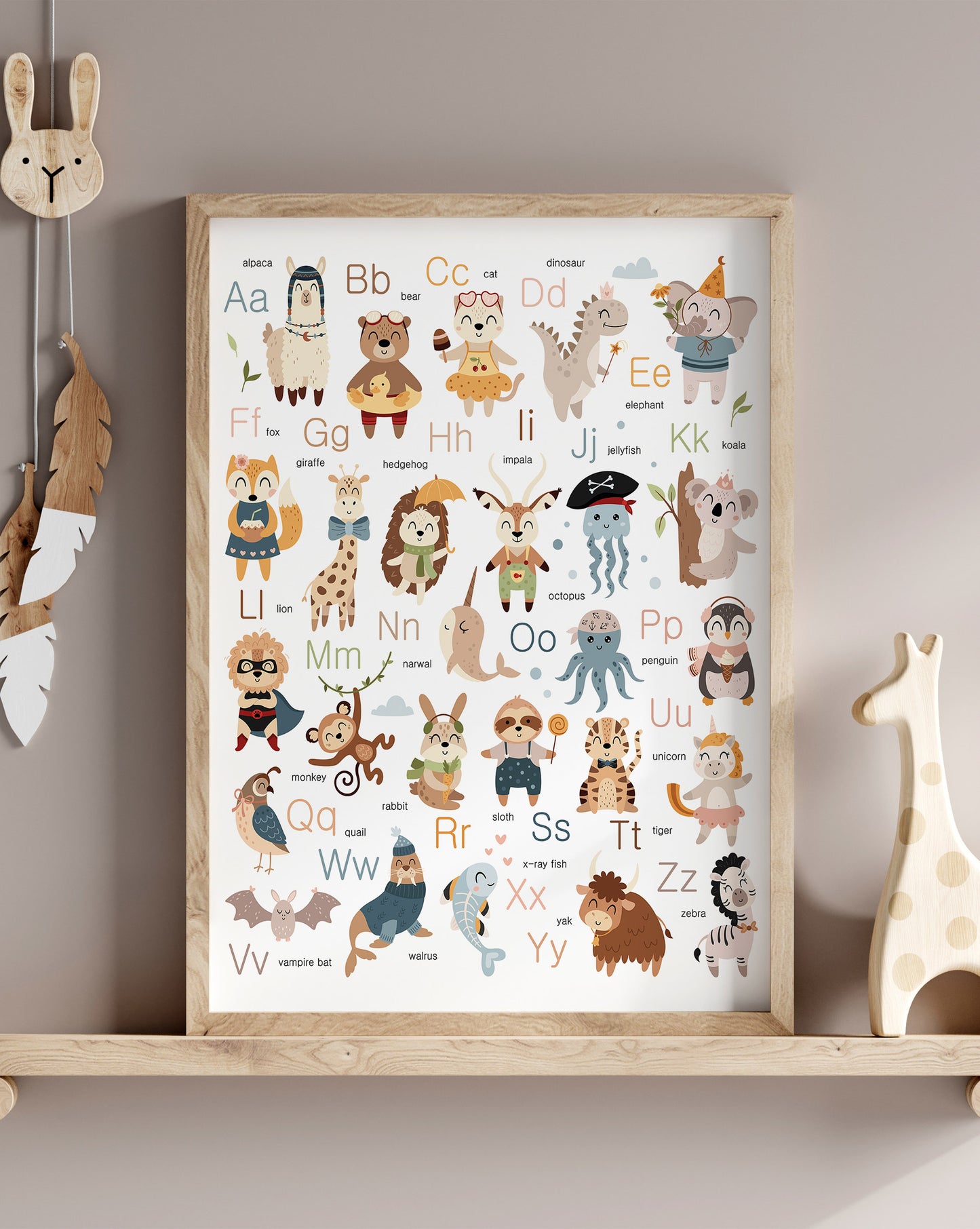 Animals Alphabet Kids Print