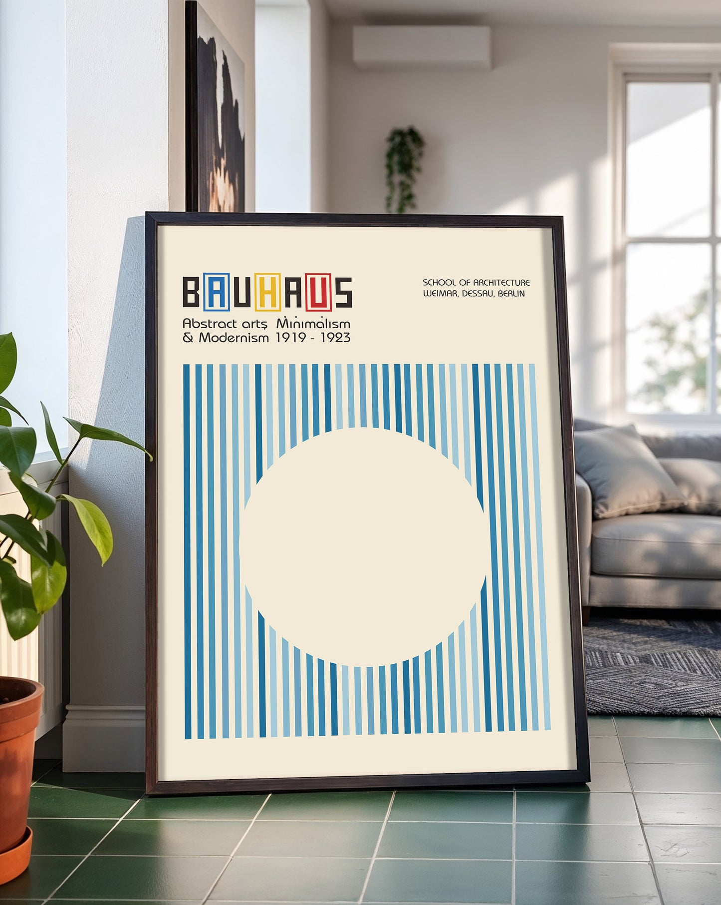 Bauhaus Light Blue Prints