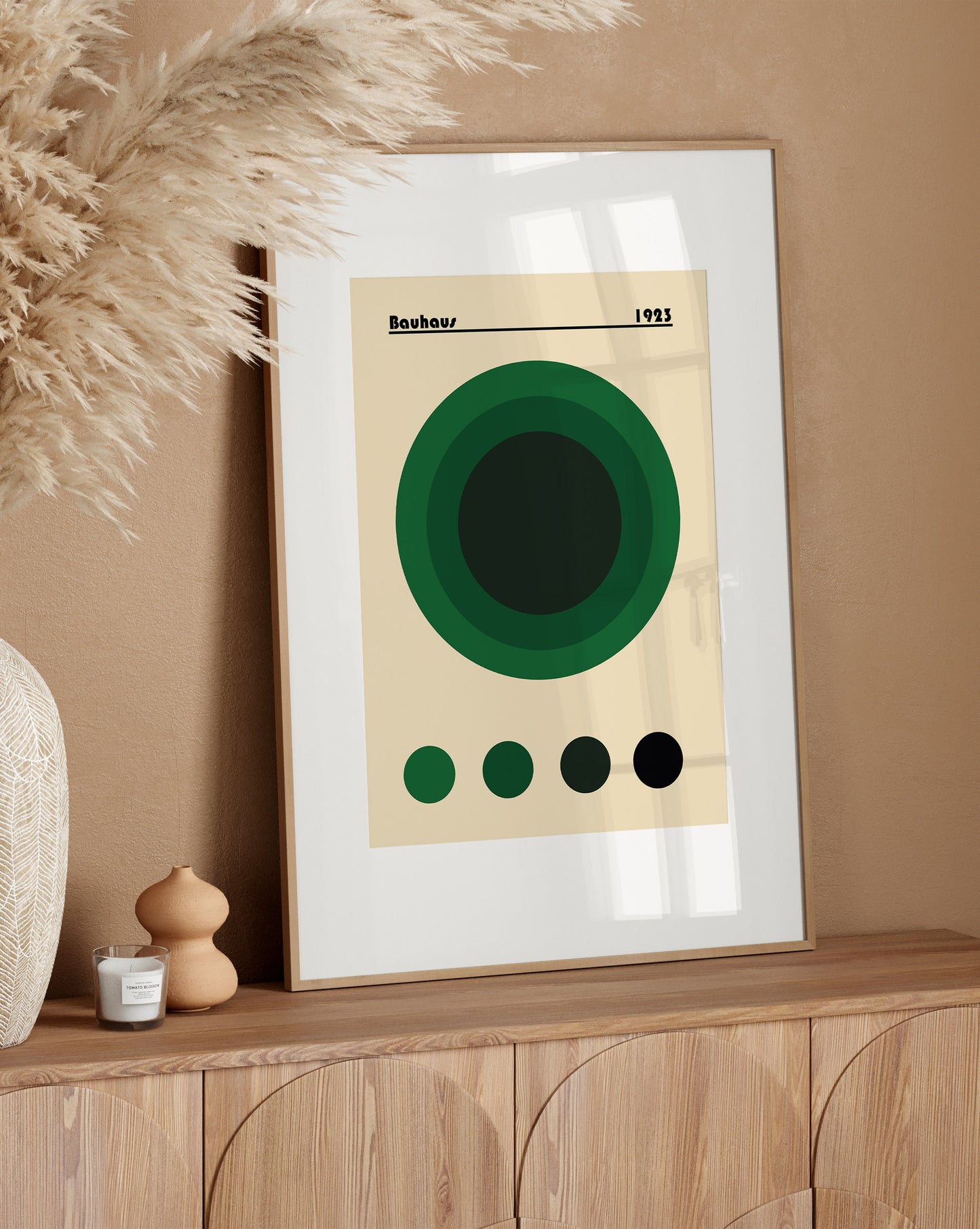 Bauhaus 1923 Green Circles Print