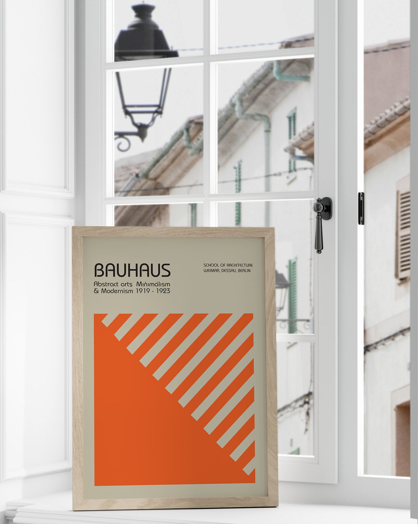 Bauhaus Orange Print Poster