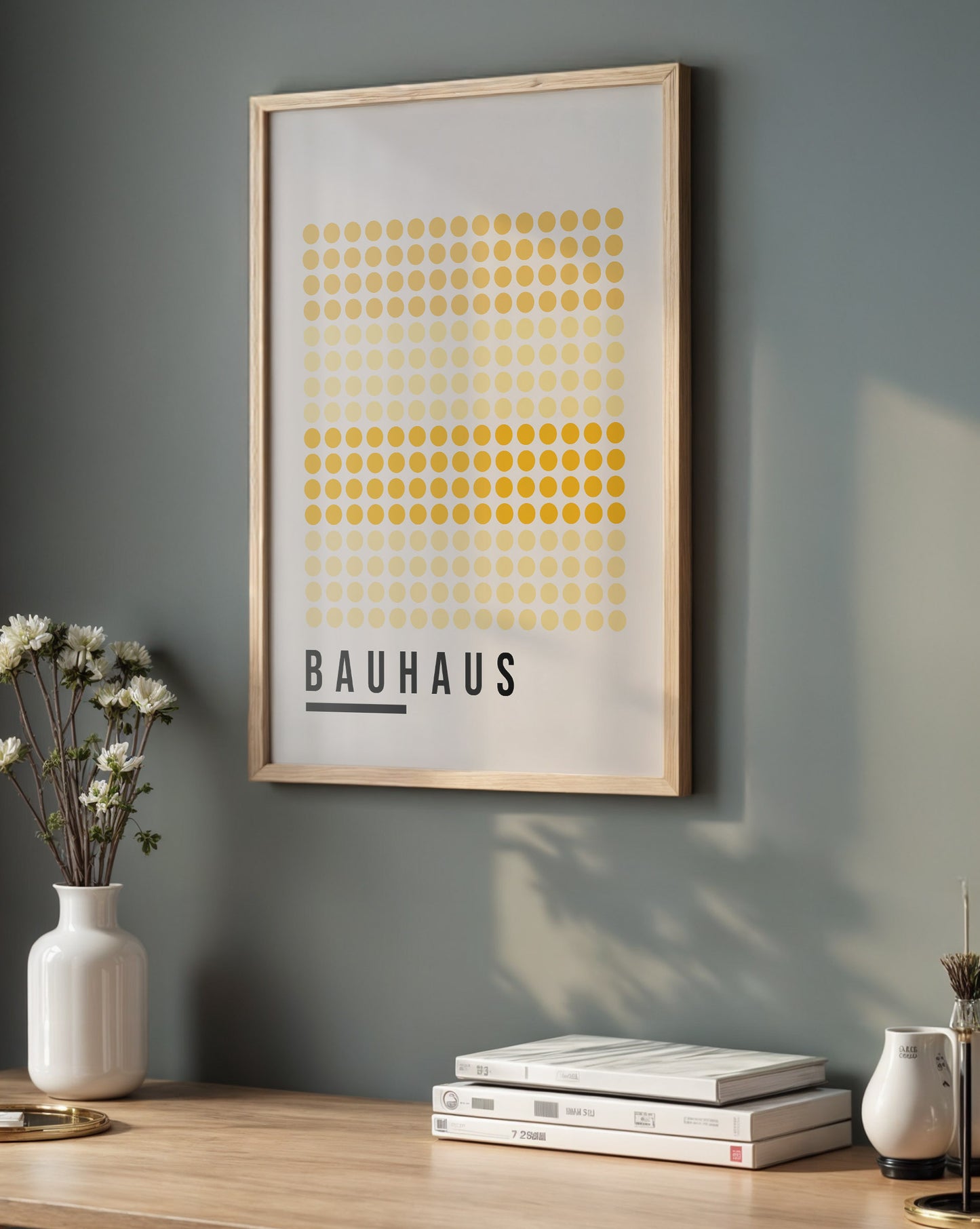 Bauhaus Mini Circle Yellow Print