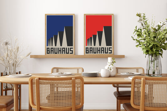 Bauhaus Architecture Pair Posters