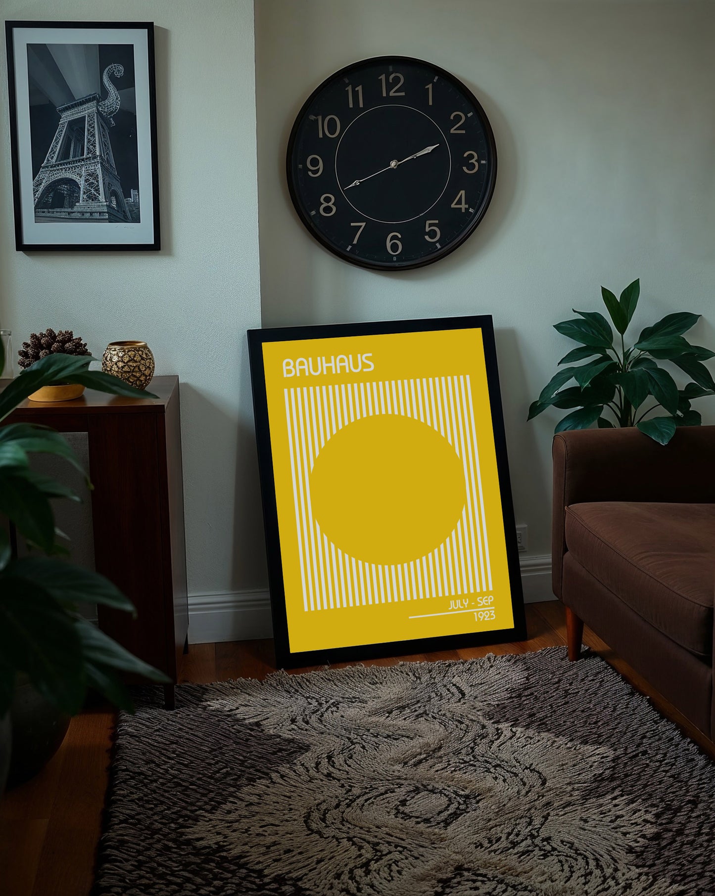 Bauhaus Yellow Minimalist 1923 Poster