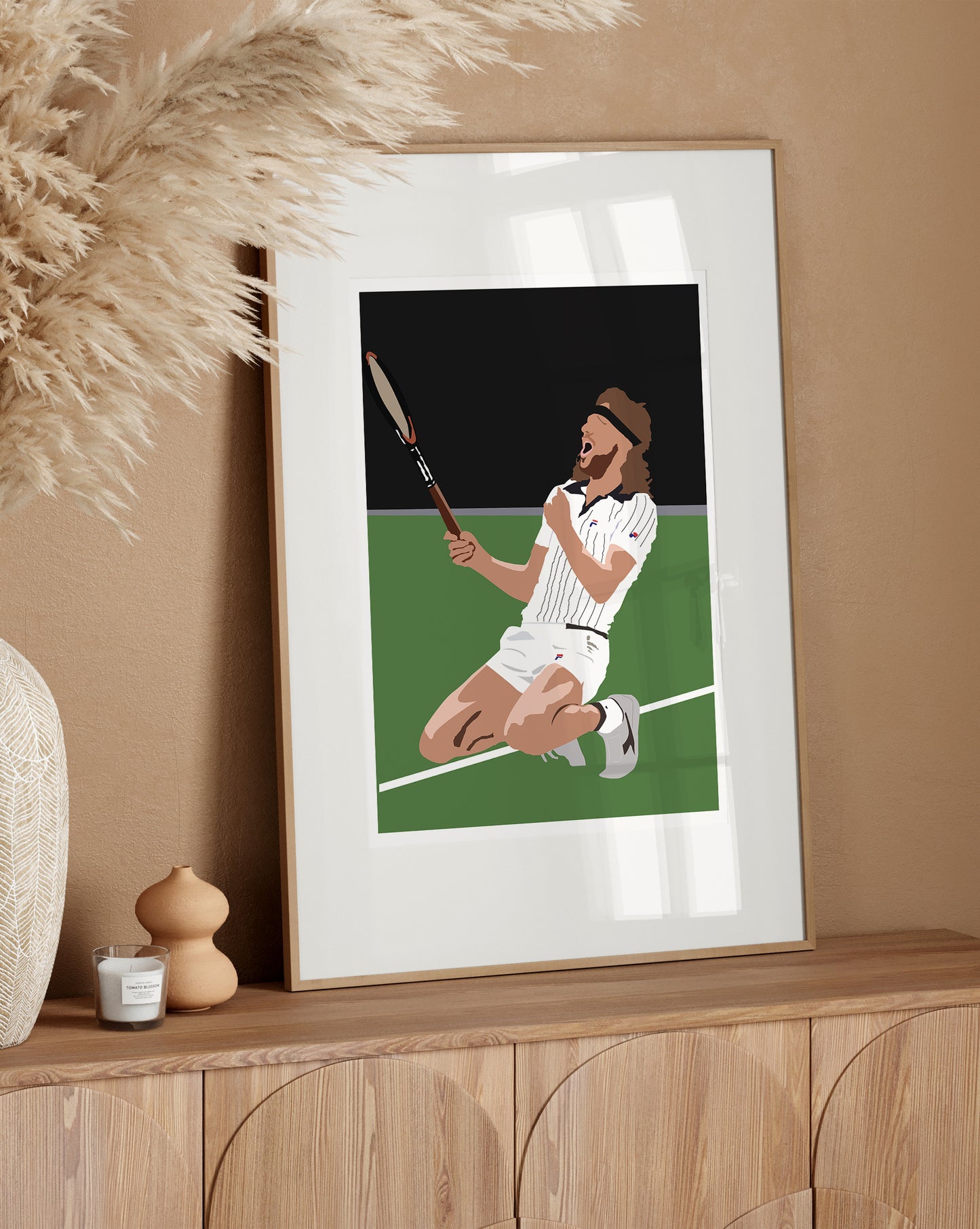 Björn Borg Tennis Victory – Iconic Sports Poster