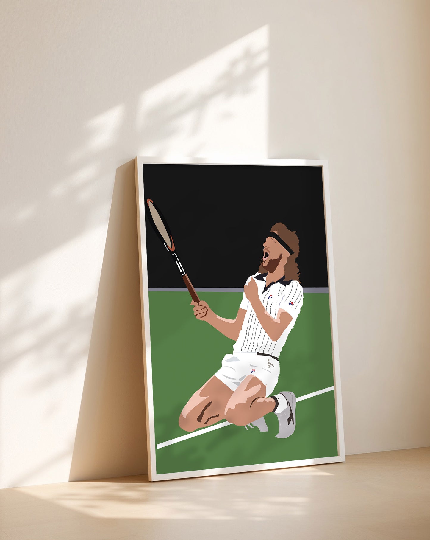 Björn Borg Tennis Victory – Iconic Sports Poster