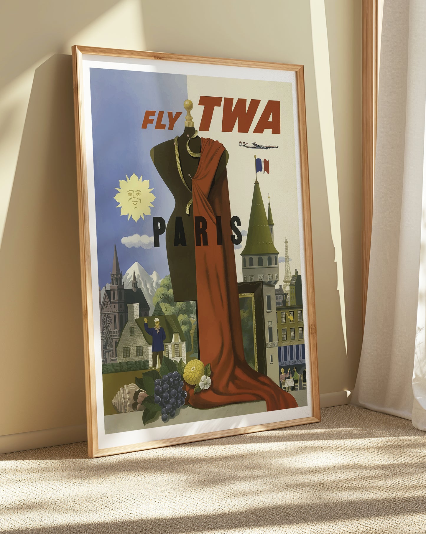 Fly TWA Paris Poster