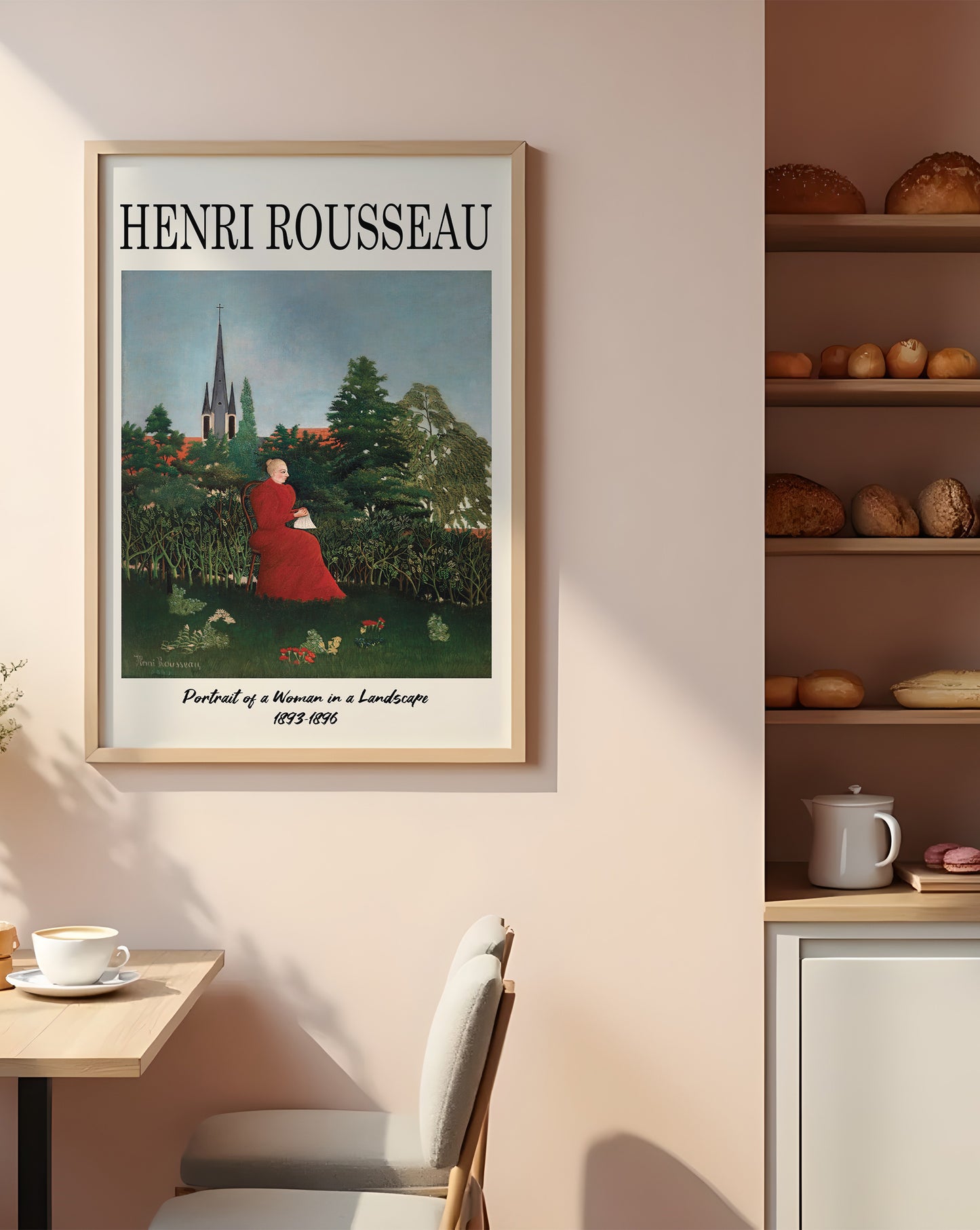 Henri Rousseau – Portrait of a Woman in a Landscape (1893–1896) Art Print