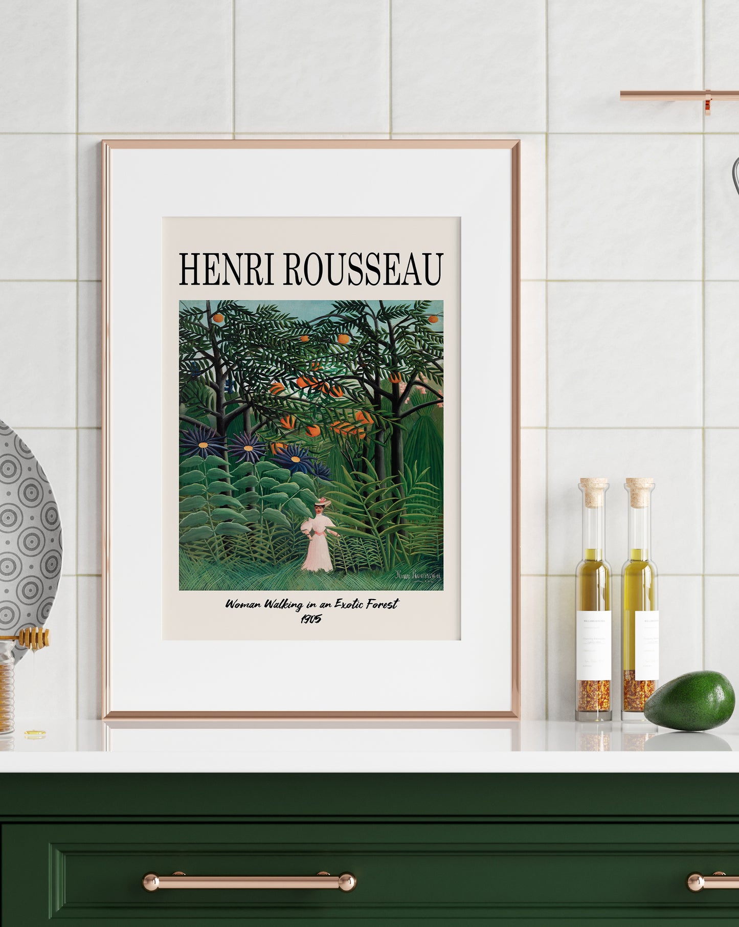 Henri Rousseau – Woman Walking in an Exotic Forest (1905) Art Print