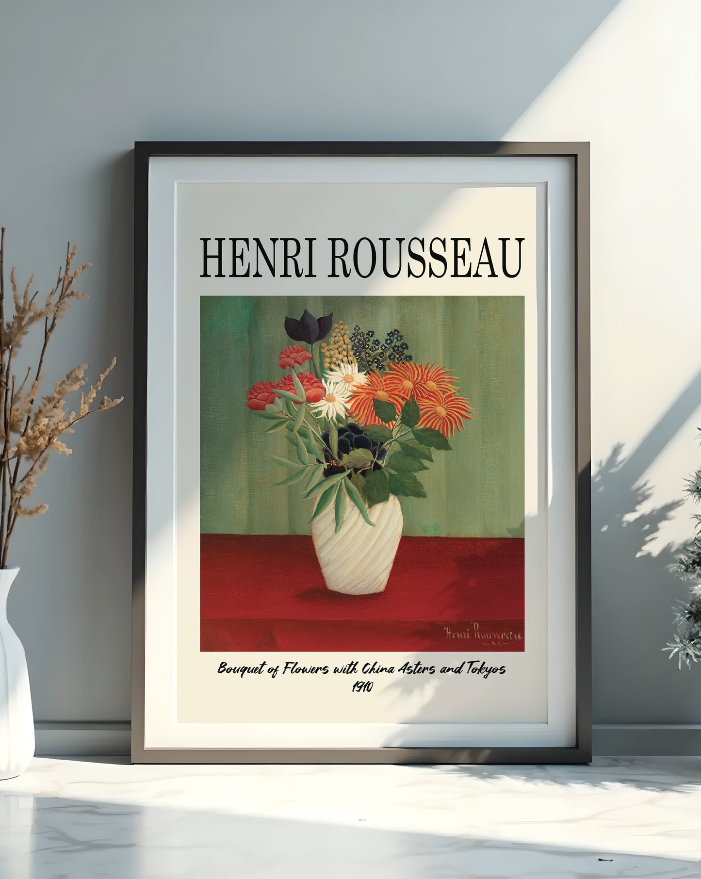 Henri Rousseau – Bouquet of Flowers with China Asters and Tokyos (1910)