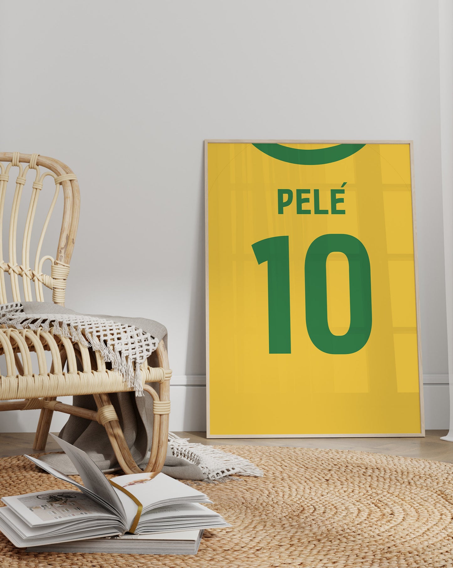 Pele #10 Brazil Soccer Print