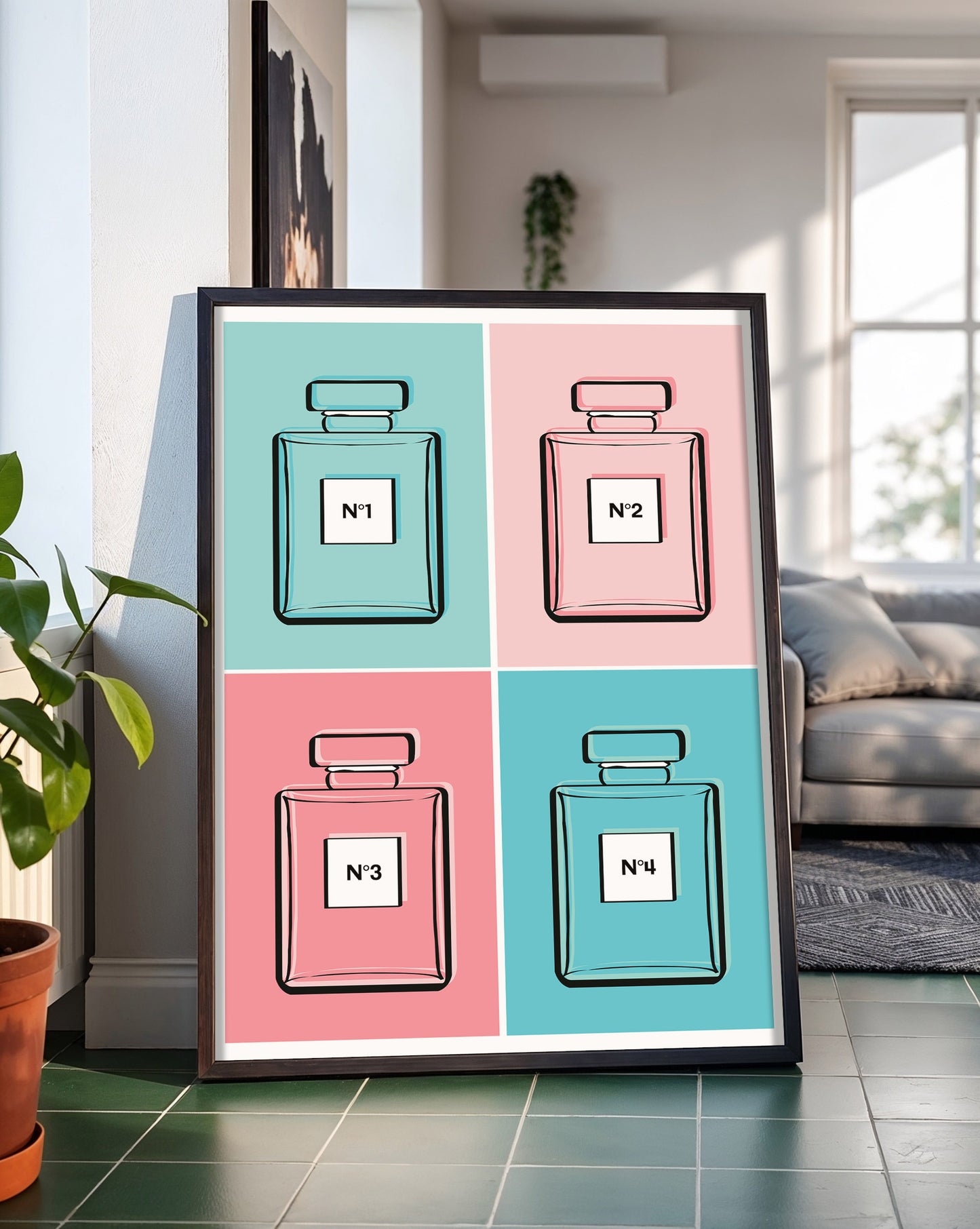 Perfume Bottles 1–4 – Modern Pop Art Print