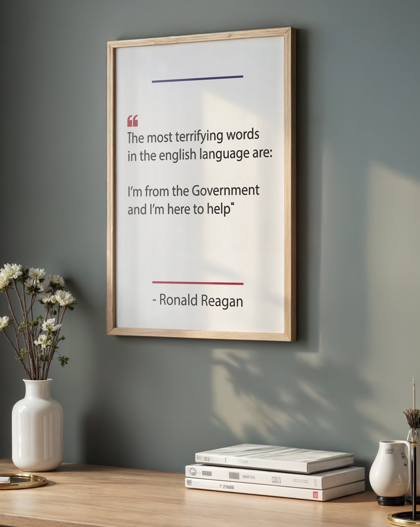 Ronald Reagan Government Quote Poster