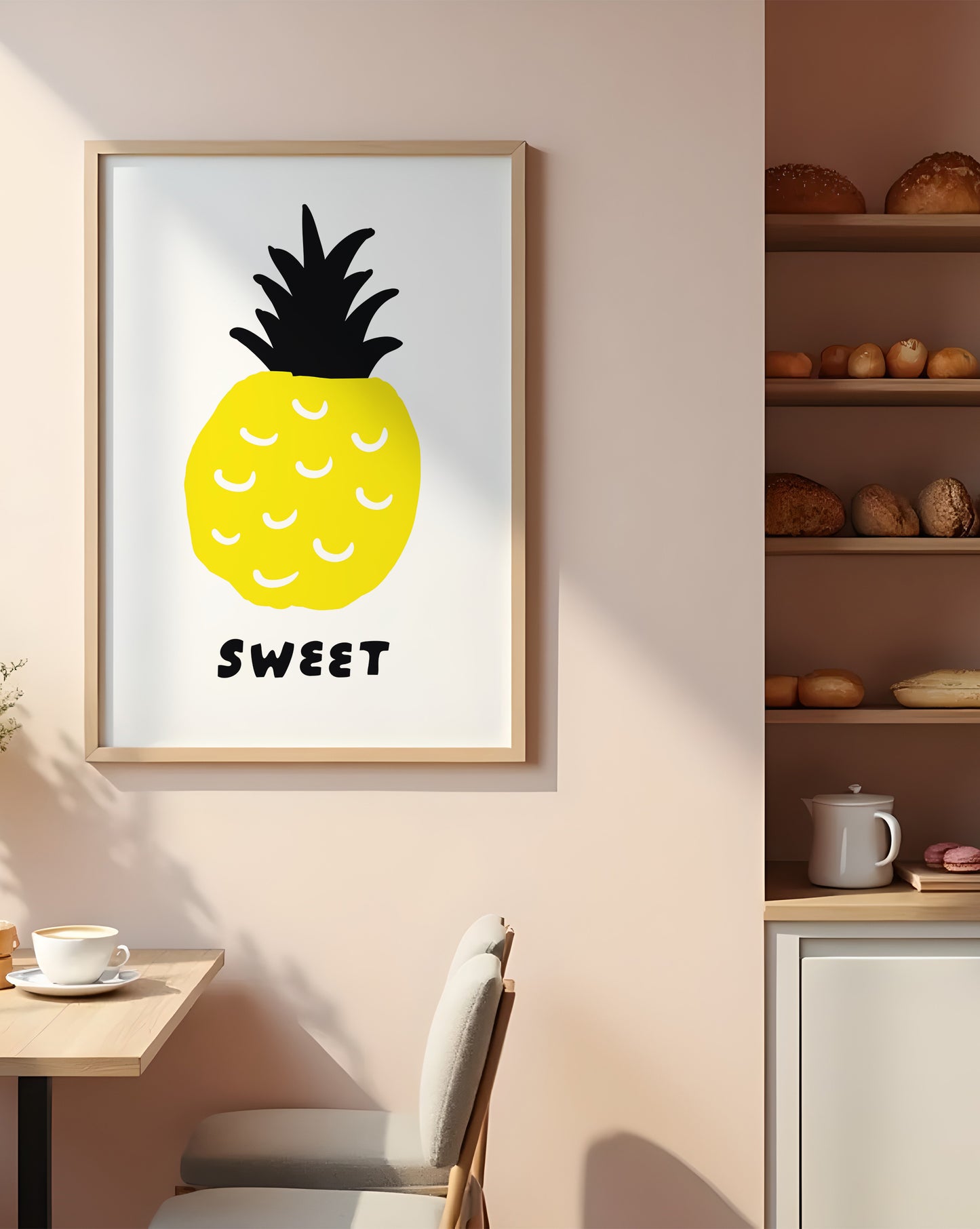 Sweet Pineapple – Playful Kitchen Art Print