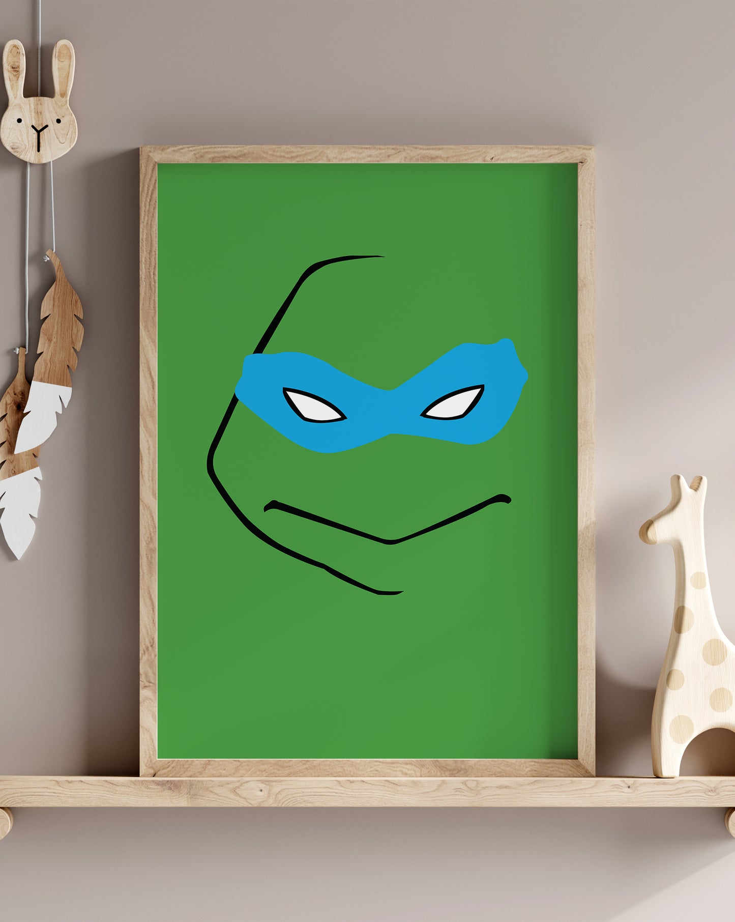 Turtle Mask Blue Print