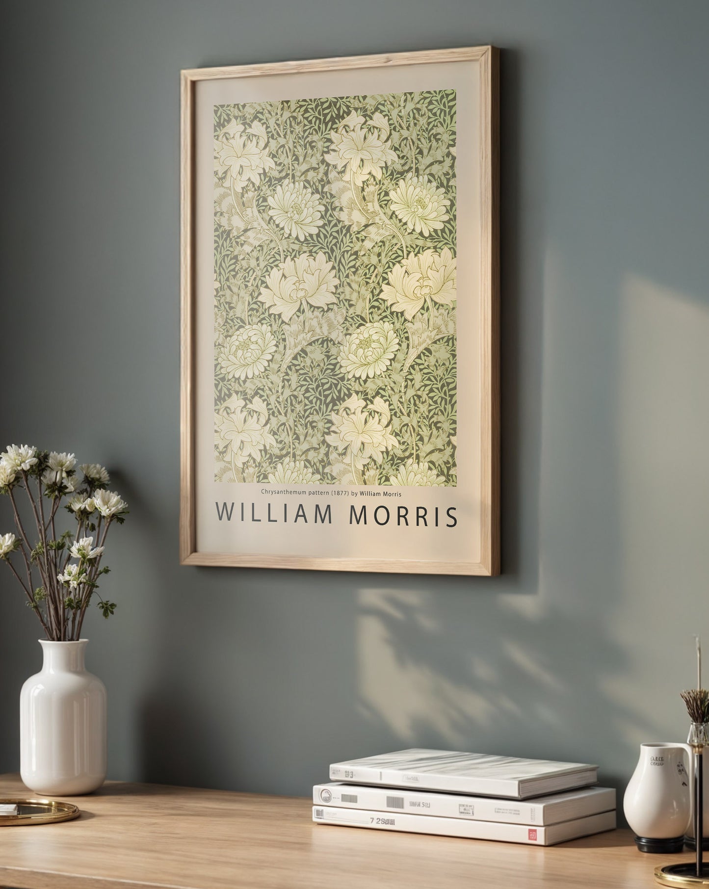 William Morris Chrystanthemum Pattern Print