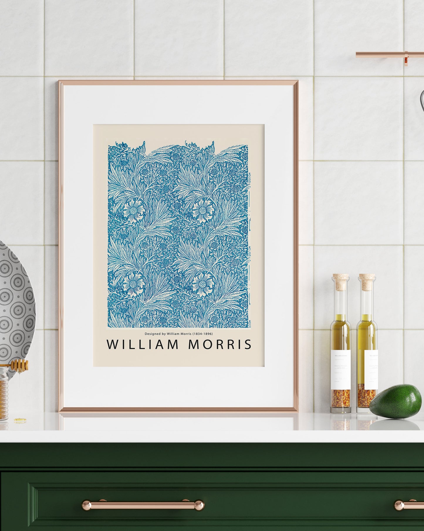 William Morris Blue Flowers Print