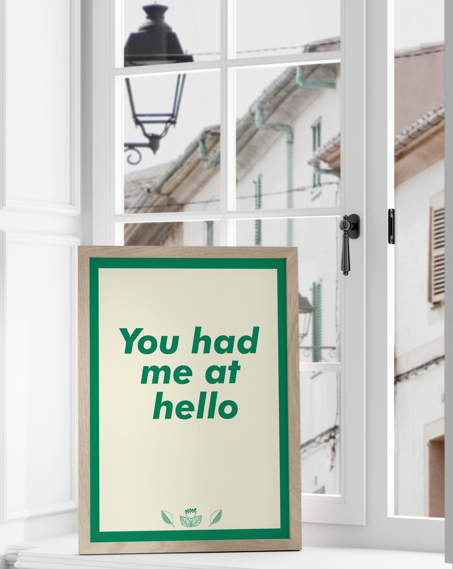 You had me at hello Green Poster