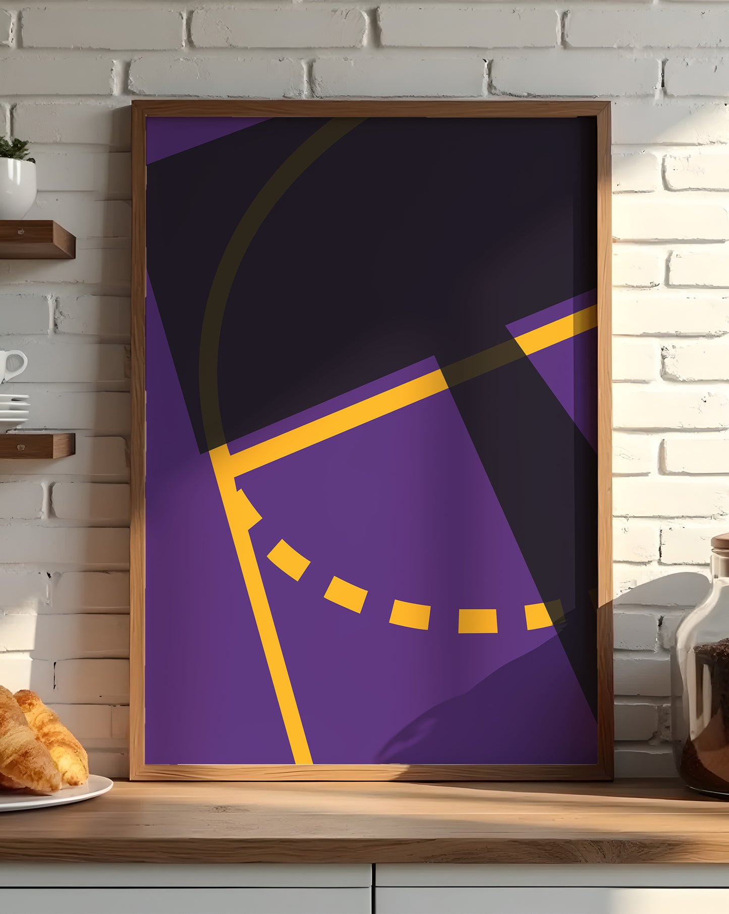 Purple Basketball Court