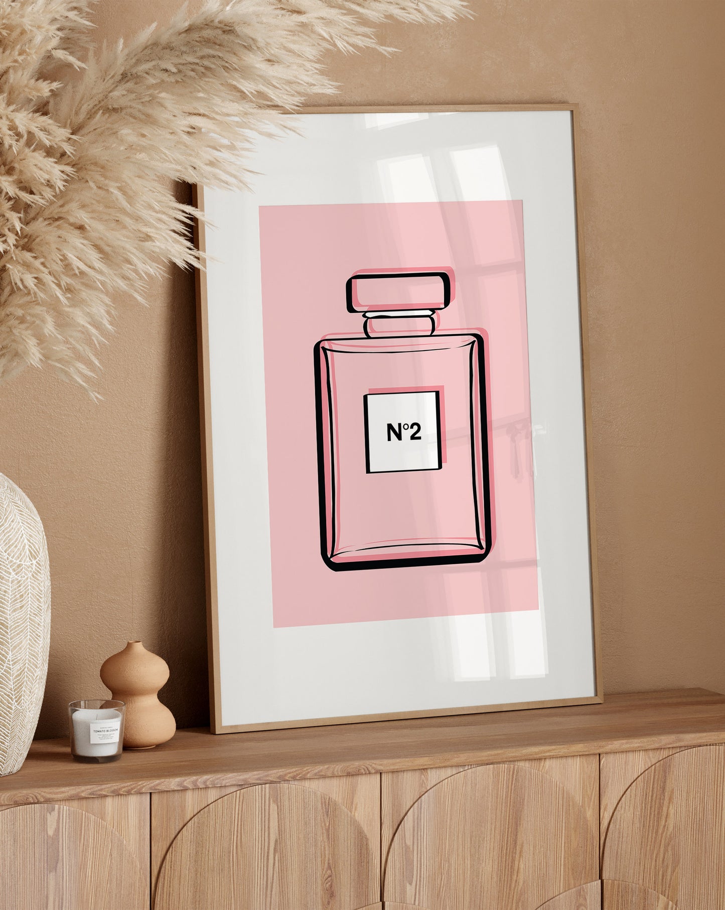 Perfume No. 2 – Blush Pink Perfume Bottle Art Print
