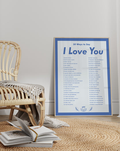 50 Ways to Say I Love You Prints