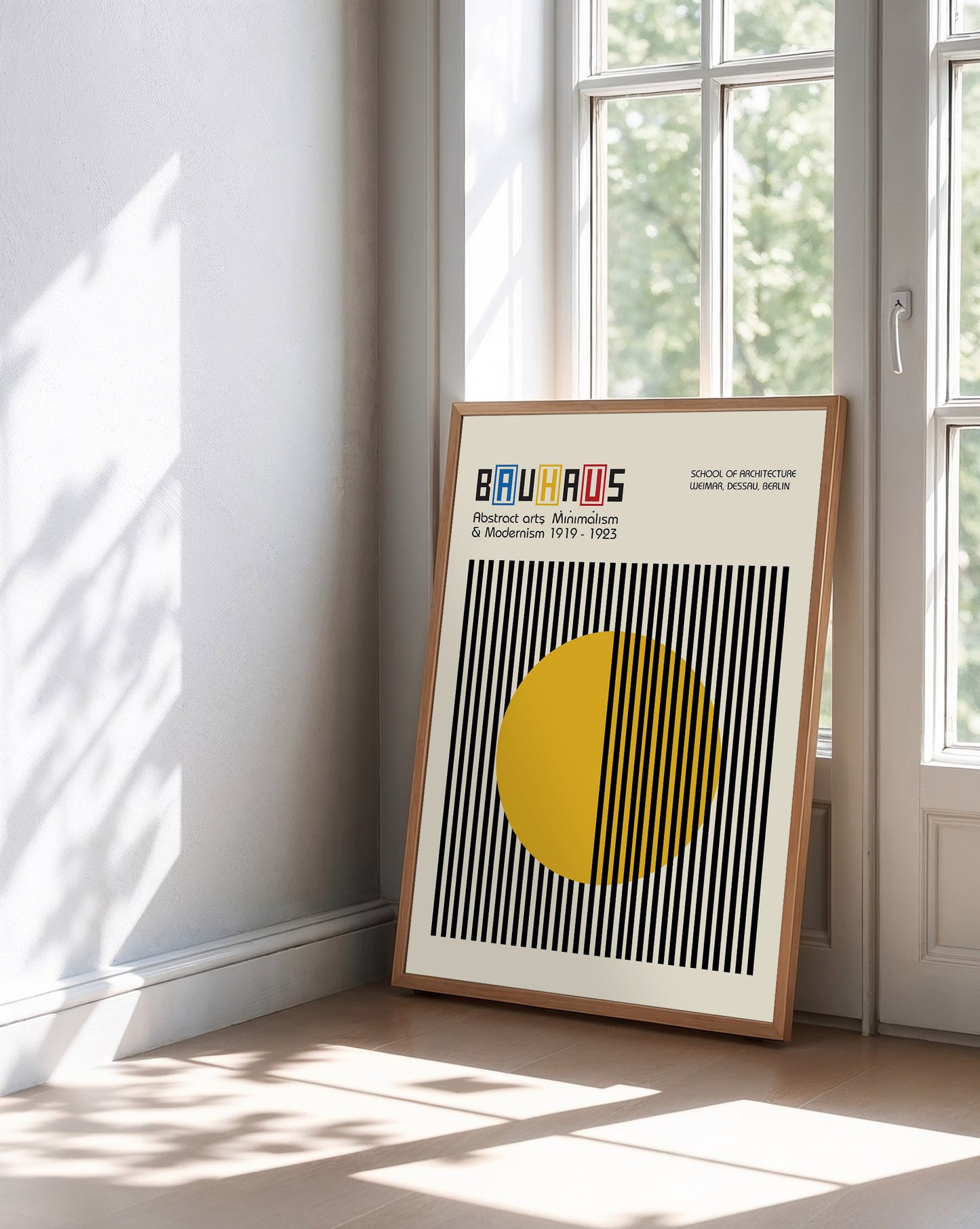 Bauhaus Circle Trio – Minimalist Poster Set