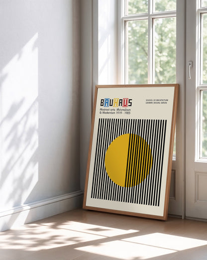 Bauhaus Circle Trio – Minimalist Poster Set