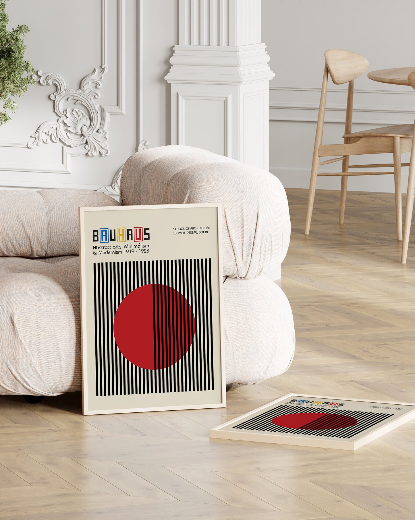 Bauhaus Circle Trio – Minimalist Poster Set