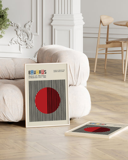 Bauhaus Circle Trio – Minimalist Poster Set