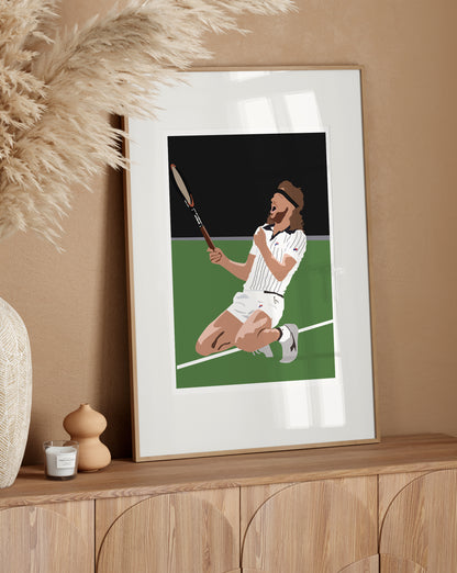 Björn Borg Tennis Victory – Iconic Sports Poster
