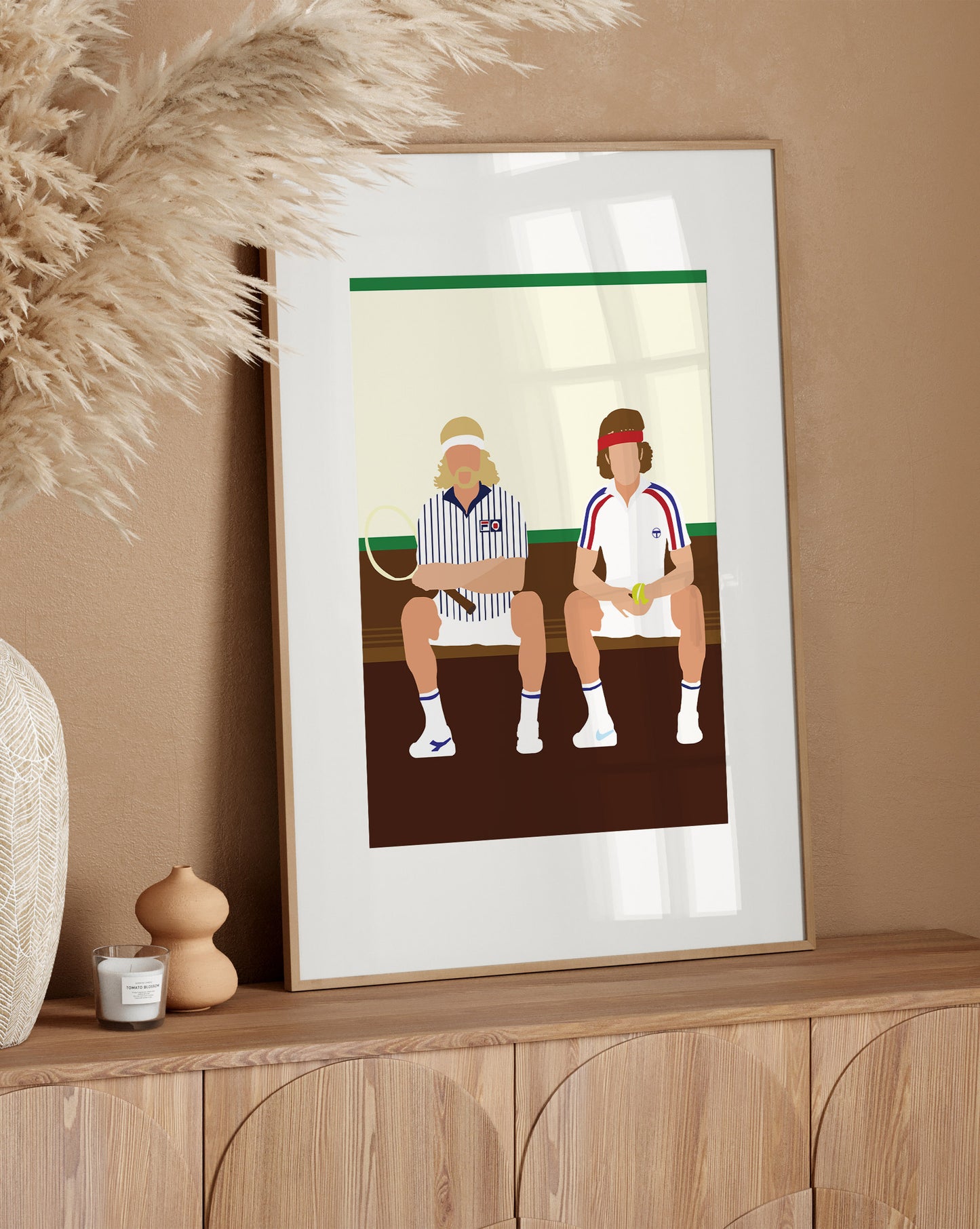 Borg vs McEnroe – Retro Tennis Legends Art Print