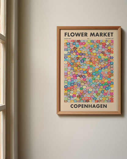 Flower Market Copenhagen Poster
