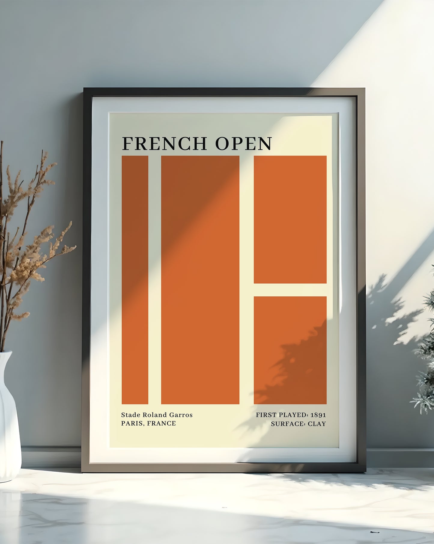 French Open Tennis Court Poster