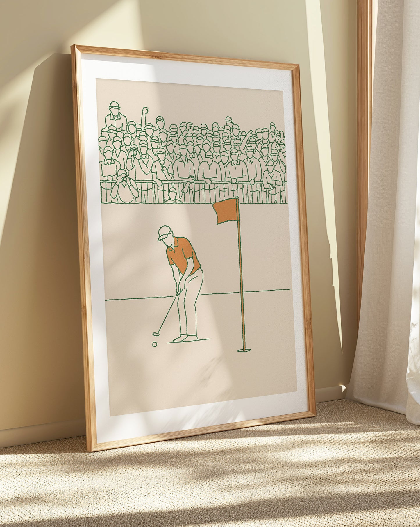 Golf Put with crowd Poster