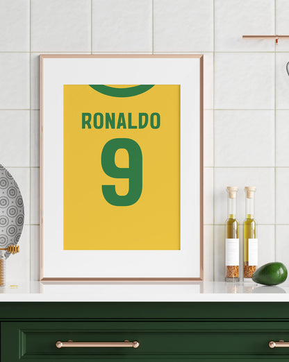 Ronaldo #9 Soccer Print