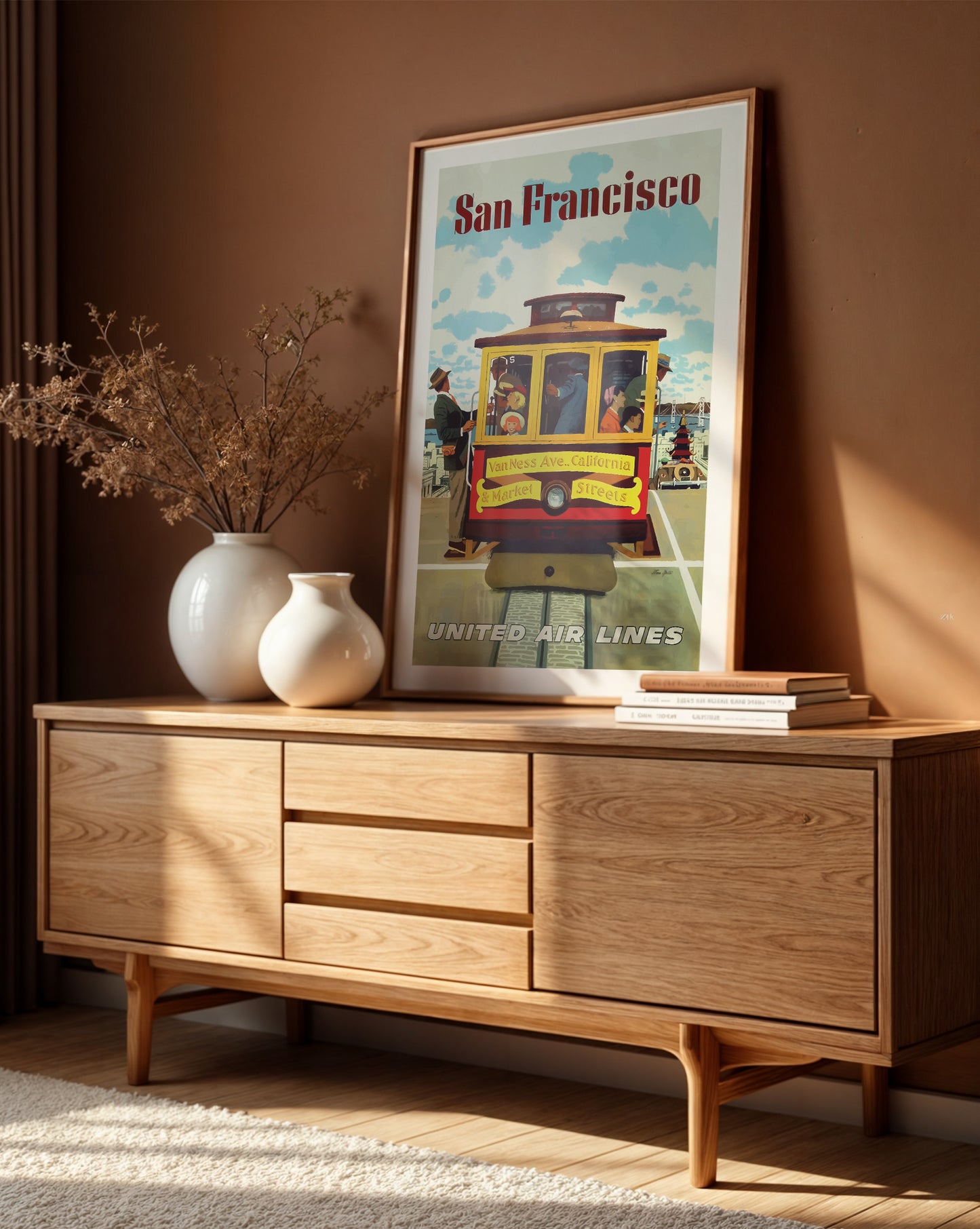 San Francisco – United Air Lines Vintage Travel Prints