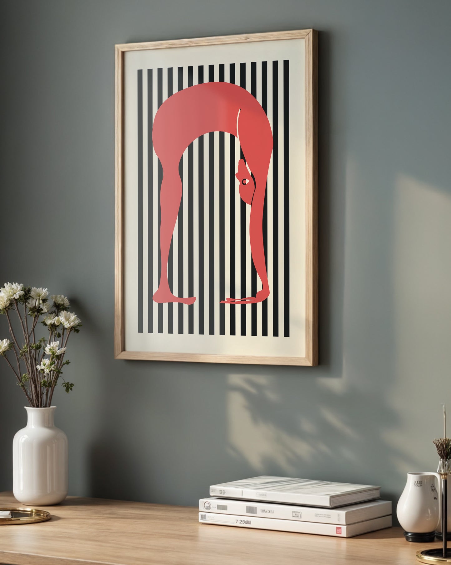 Yoga Red Pose Print