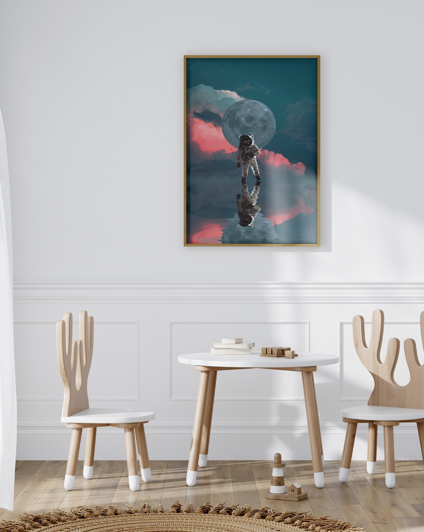 Astronaut in Space Small Poster